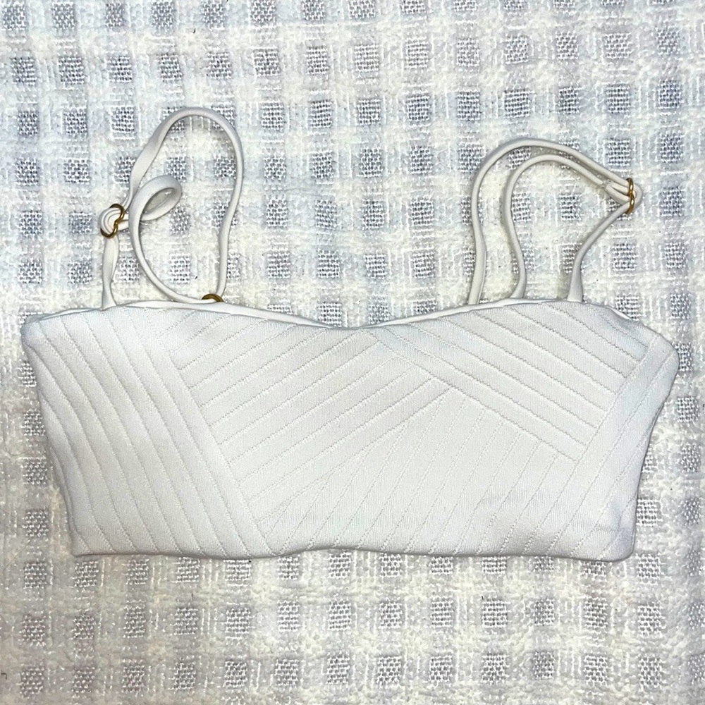 L*Space Crossroads Texture Sandy Bikini Top